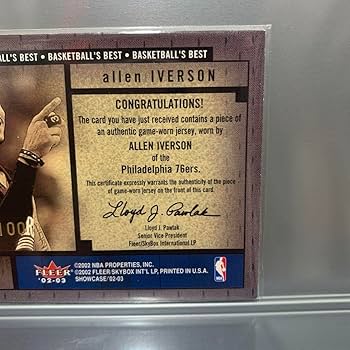 アイバーソン❣️ジャージカード Amazon.co.jp: アレンアイバーソン ジャージカード 限定100 NBA